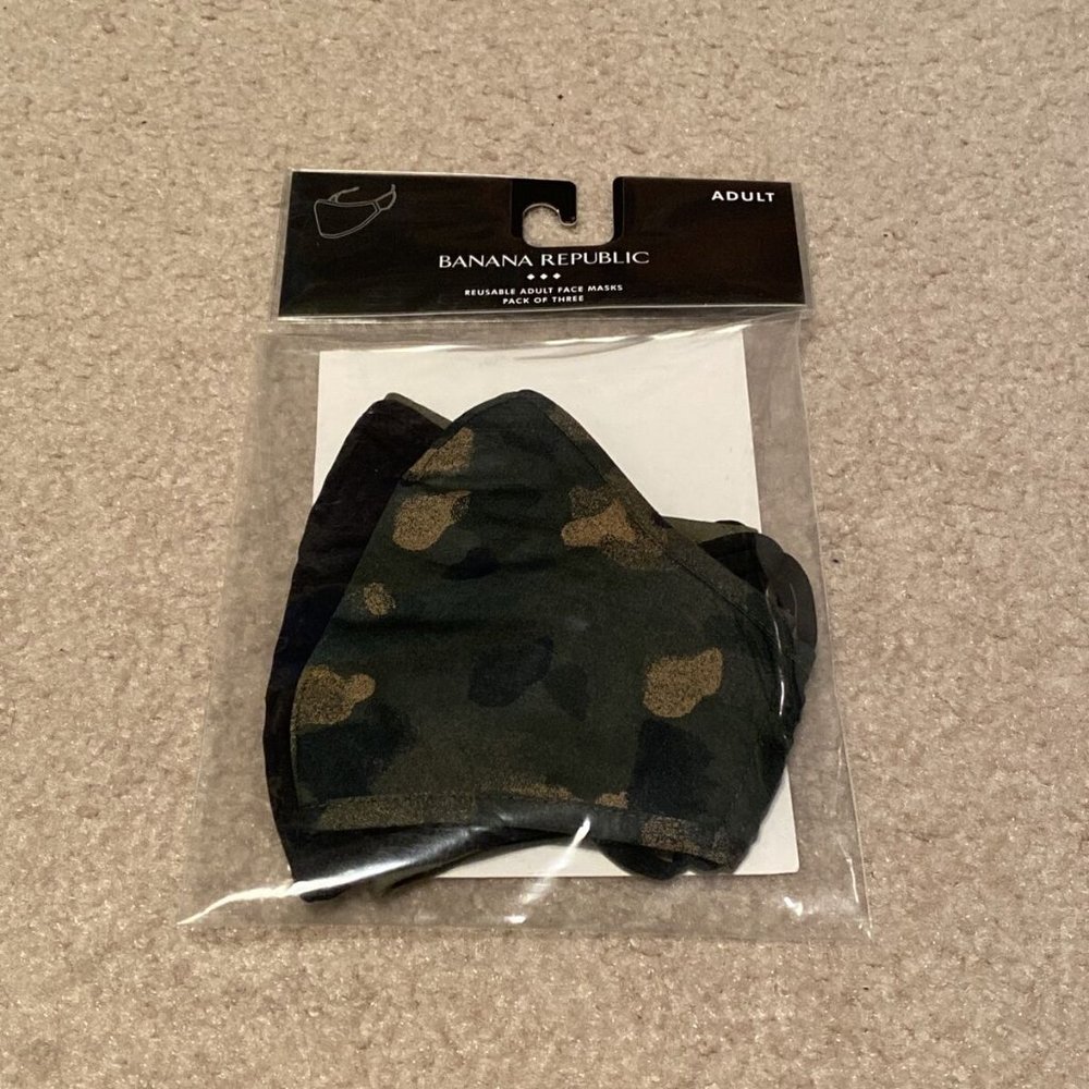 Banana Republic Reusable Adult Face Masks 3 Pack